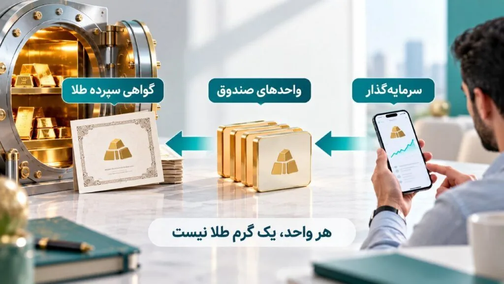 صندوق طلا چیست؟ راهنمای خرید، محاسبه سود و شناخت ریسک‌های سرمایه‌گذاری