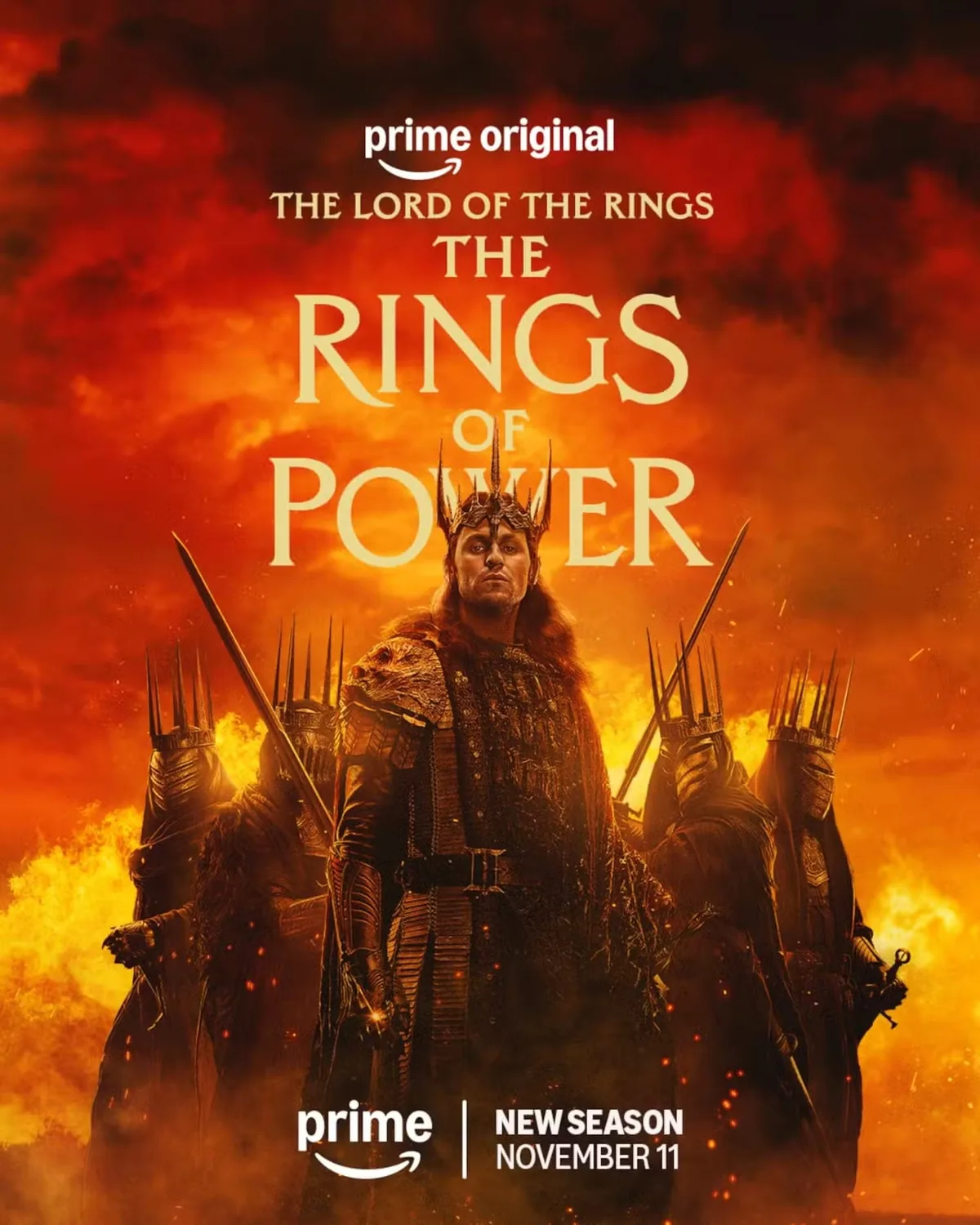 پوستر جدید سریال The Rings of Power همراهان مرموز سائورون را نشان می‌دهد | گیمفا