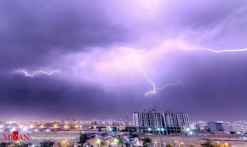 رگبار باران و رعدوبرق در مناطق شمالی کشور از روز شنبه
