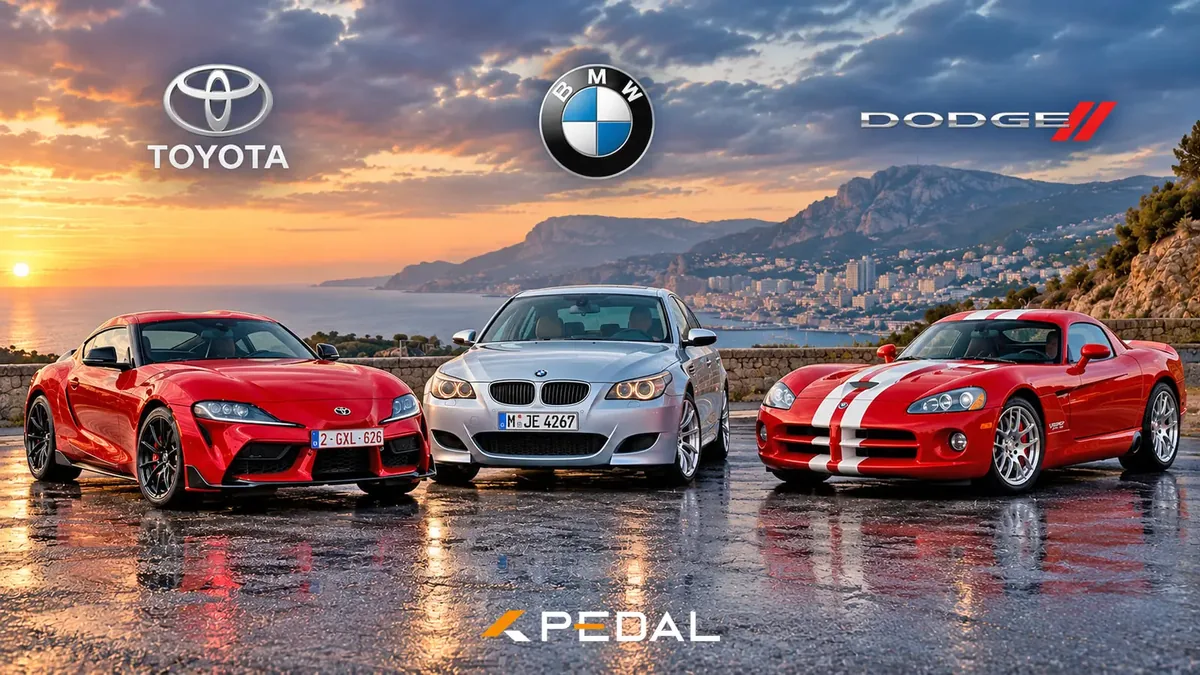 تست درگ دوج وایپر و بی ام و M5 موتور V10 با تویوتا GR سوپرا شش سیلندر