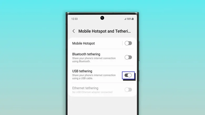 اتصال USB Tethering چیست و چگونه می‌توان آن را برای اشتراک‌گذاری اینترنت فعال کرد؟ | دیجینوی