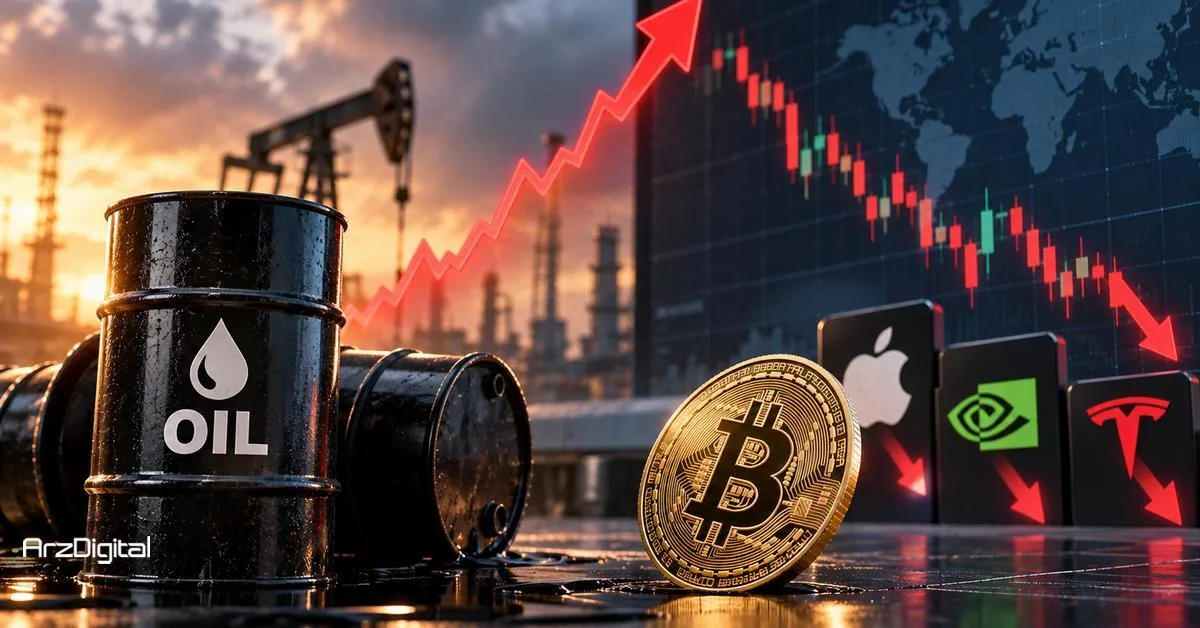 جهش قیمت نفت در کمین بازارها؛ سقوط بیشتر بیت کوین و سهام در راه است؟