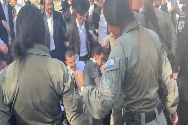درگیری شدید حریدیها با پلیس اسرائیل +فیلم