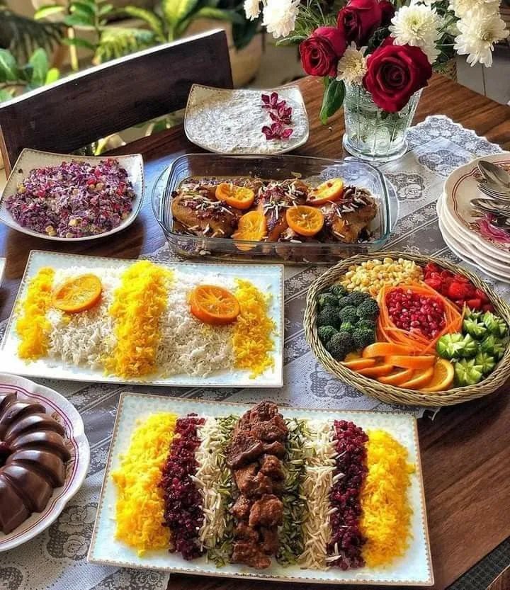 تزیین میز غذا ایرانی