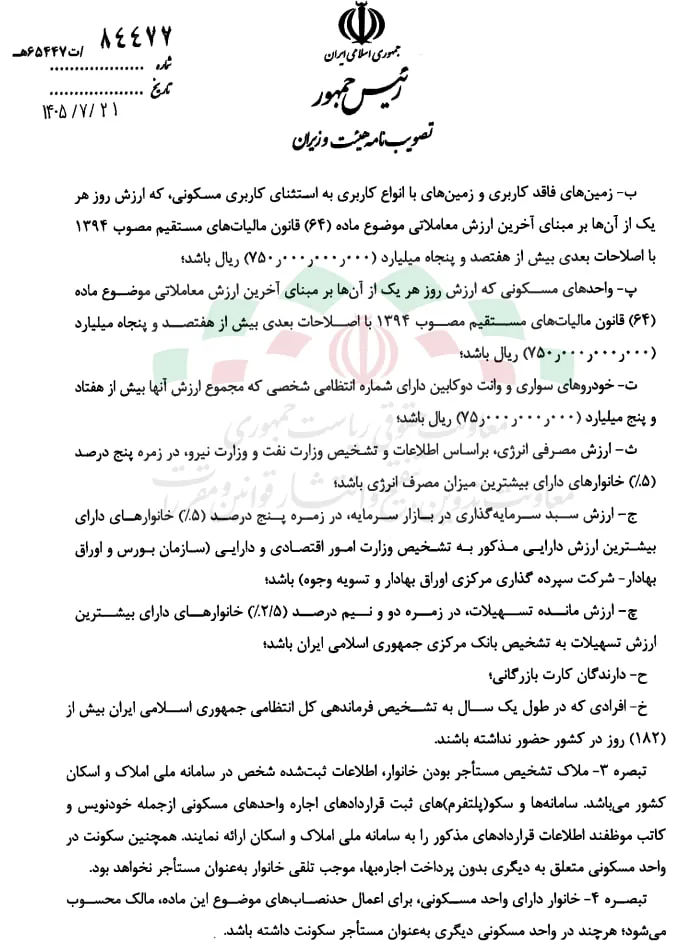 نحوه تعیین وضعیت اقتصادی خانوارها تغییر کرد + ملاک‌های جدید پولداری