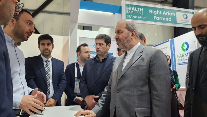 بازدید سفیر ایران از غرفه‌های ایرانی در نمایشگاه بین المللی سلامت بغداد