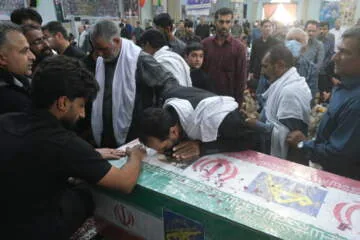 مراسم تشییع دو شهید مدافع امنیت