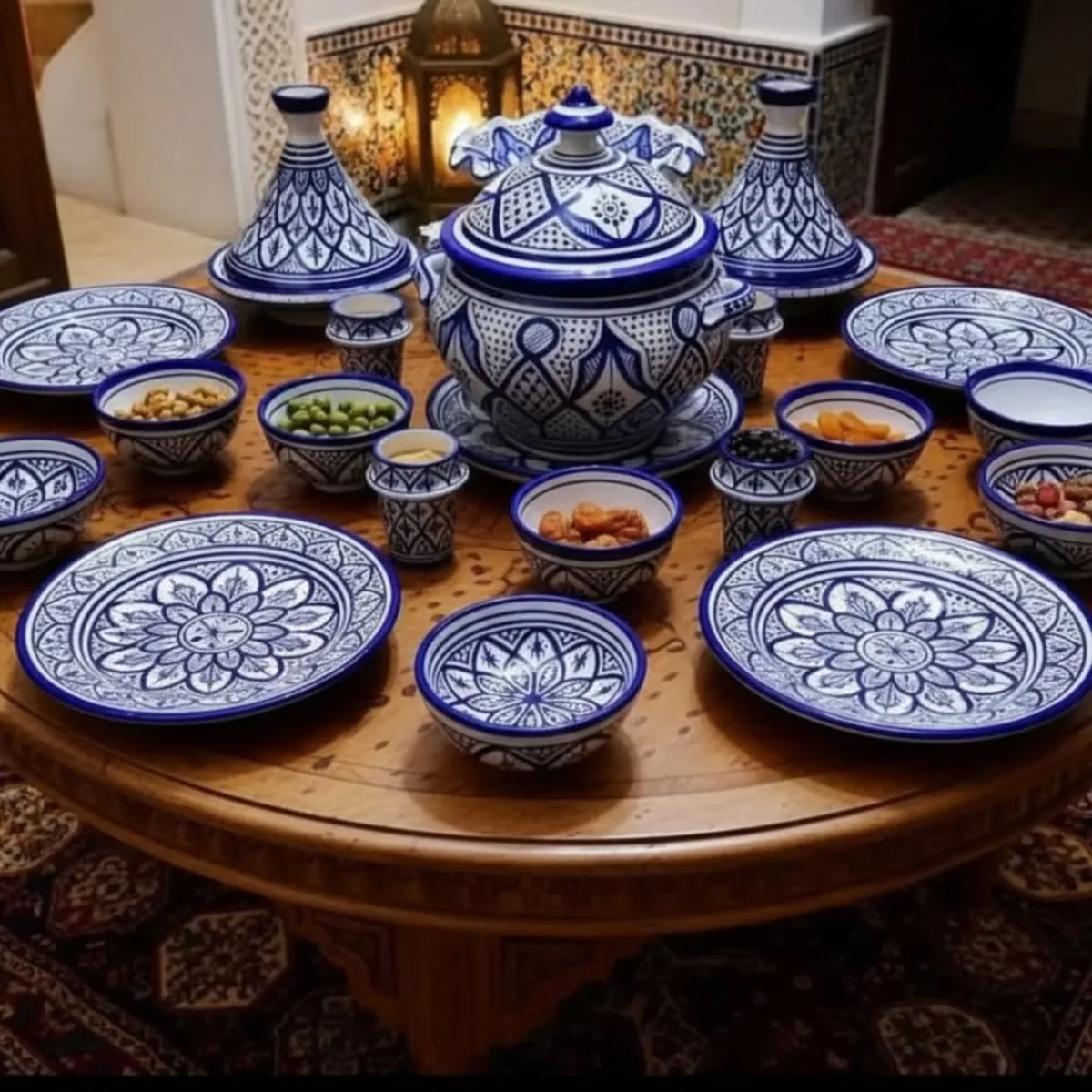 ظرف چینی فانتزی گل سرمه ای