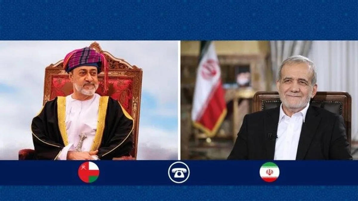 تأکید رئیسجمهوری ایران و سلطان عمان بر اهمیت تداوم رایزنیهای دیپلماتیک