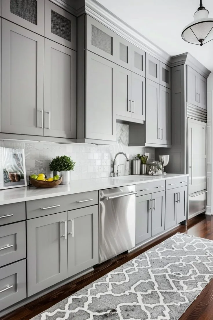 فرش مناسب کابینت طوسی