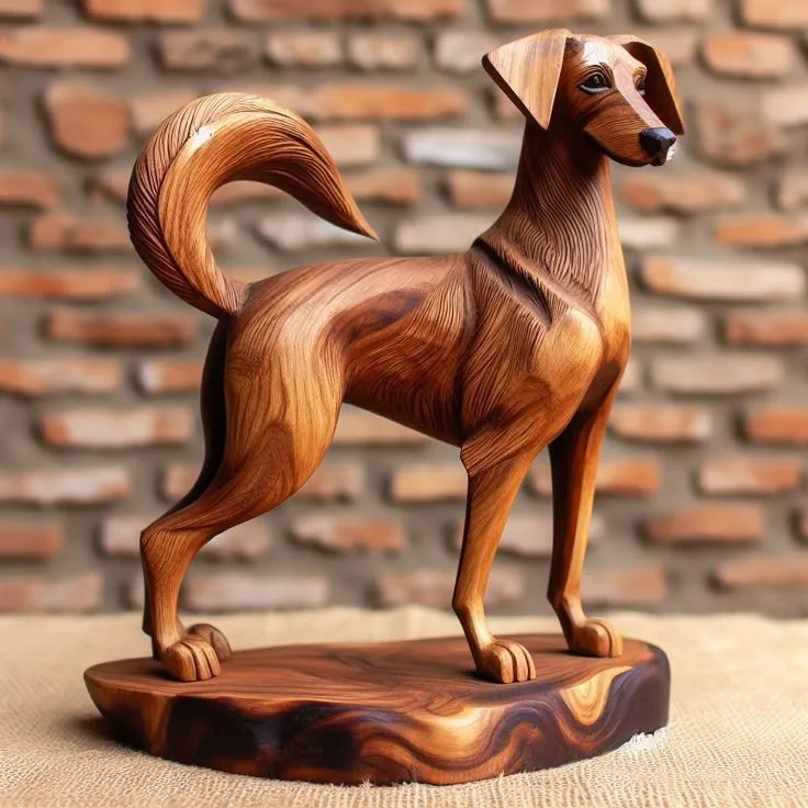 مجسمه چوبی حیوانات