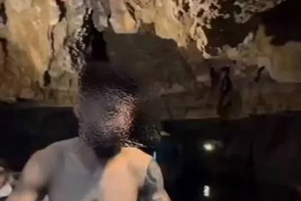 دادستانی همدان: پیگیری قانونی برای برخورد با صفحه بلاگر شنا کننده در غارعلیصدر