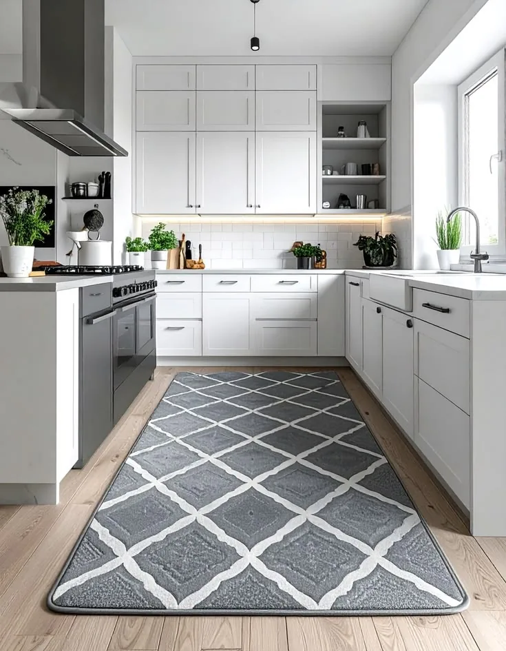 فرش مناسب کابینت طوسی