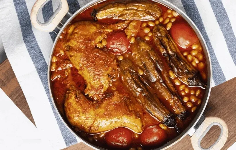 خورش غوره مسما مجلسی؛ طرز تهیه با مرغ و بادمجان