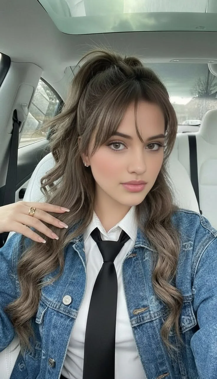 مدل دم اسبی با موی چتری