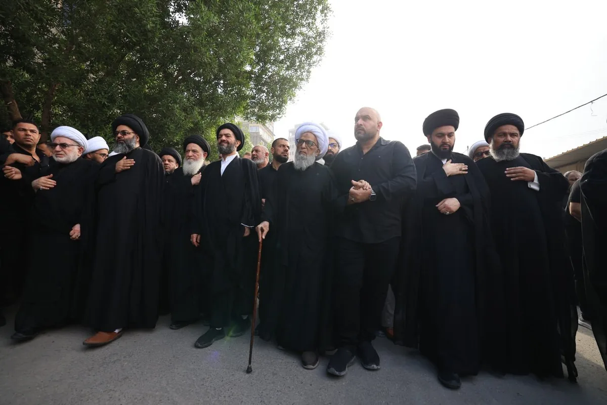 برگزاری سالانه دسته عزاداری فاطمیه در نجف اشرف با حضور آیت‌الله العظمی بشیر نجفی