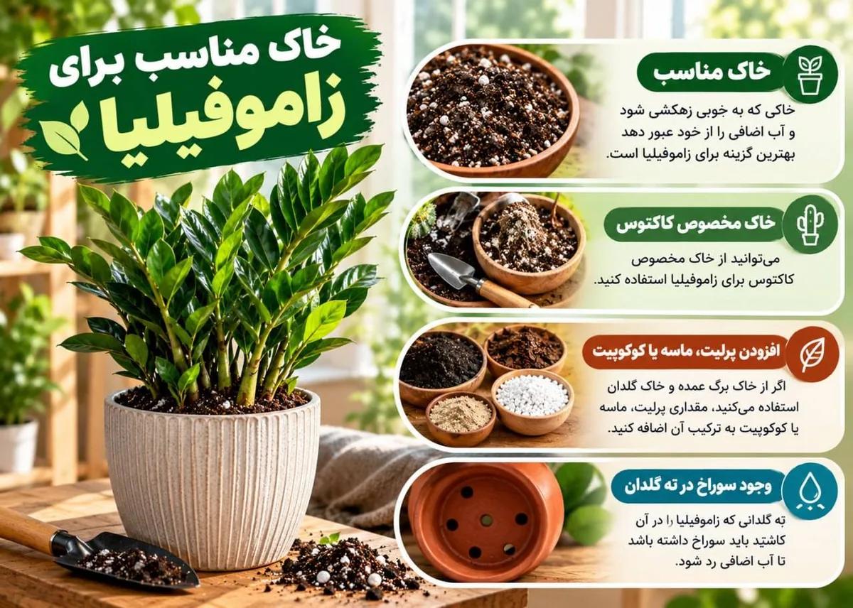 خاک مناسب زاموفیلیا