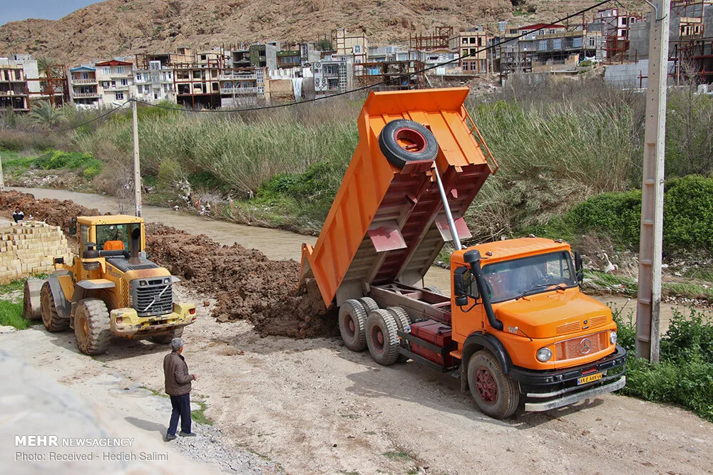 ایمنسازی قنوات ۱۲ روستای شهرستان بافق در برابر سیلاب