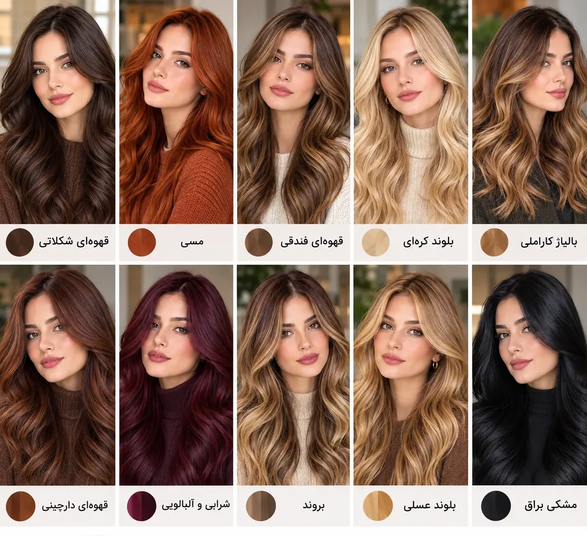 Persian Hair Color Trend Catalog