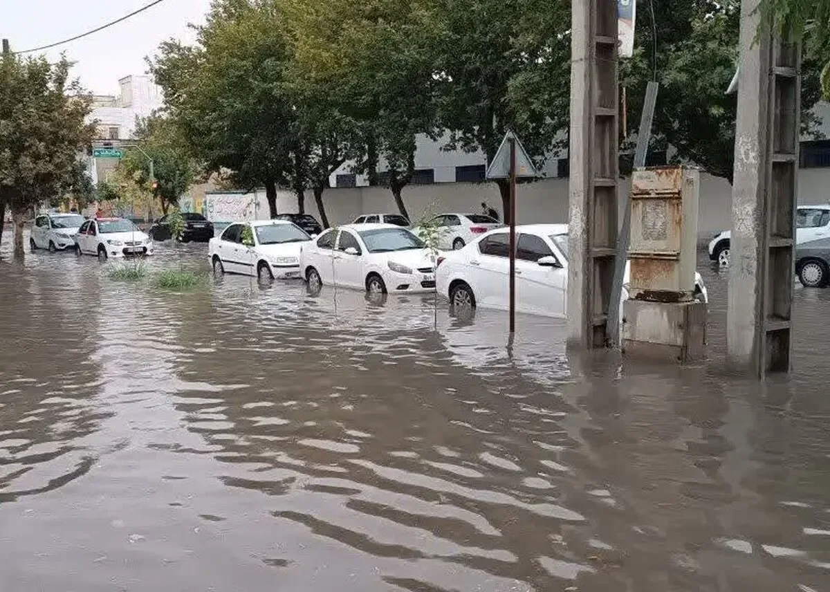 سیل در سوادکوه/ آب گرفتگی باعث غرق شدن خودروها شد/ عکس