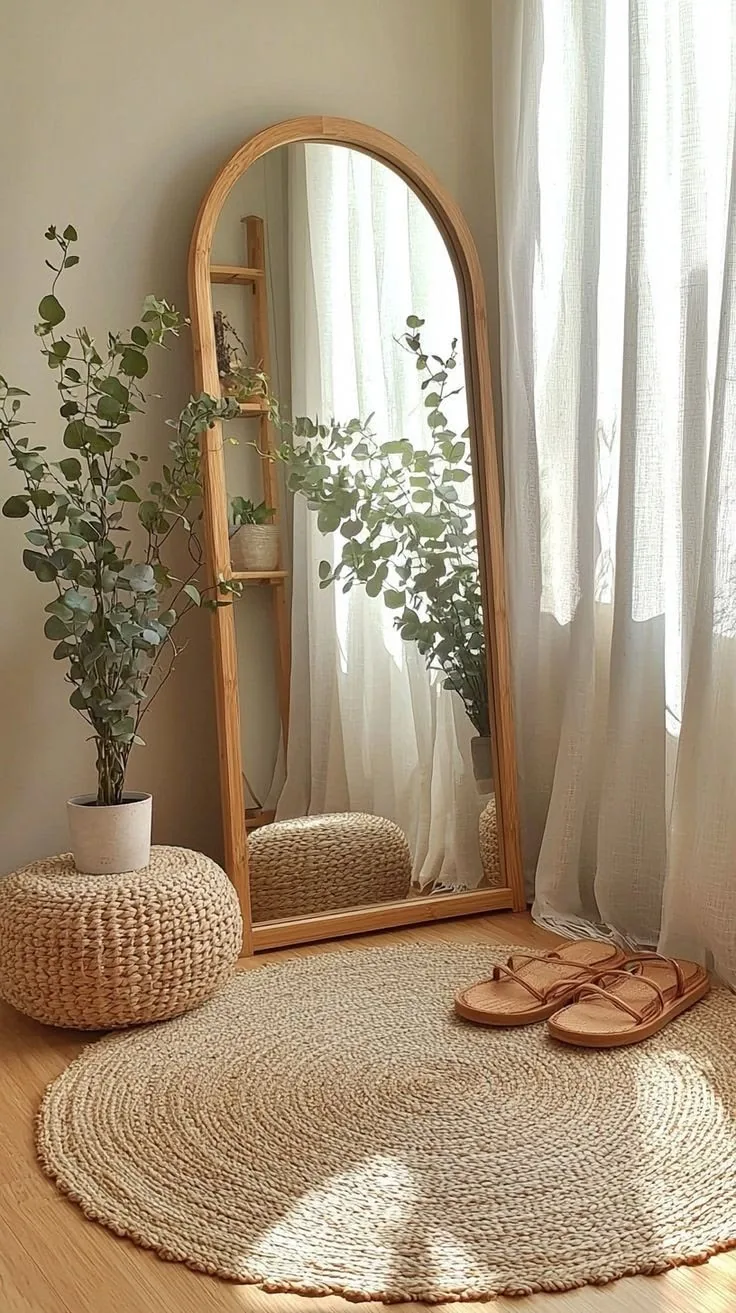 دکور کنار آینه قدی

