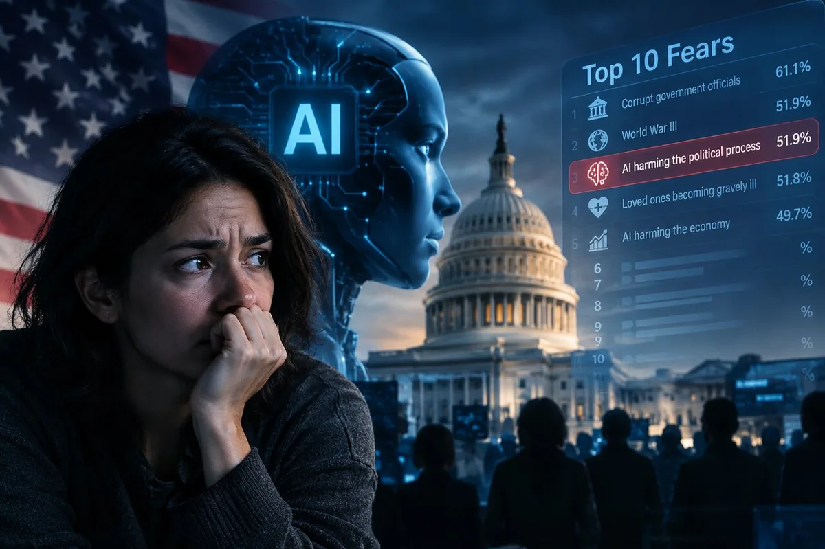 هوش مصنوعی در فهرست ۱۰ ترس بزرگ آمریکاییها قرار گرفت