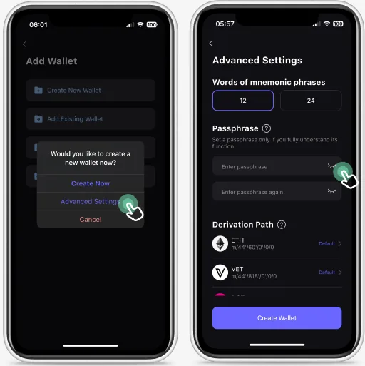 قابلیت Passphrase در کیف پول سیف پل