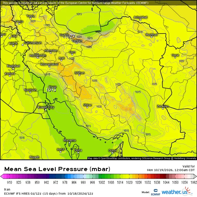 دیده‌شدن ابرهای ناپایدار روی آسمان ایران؛ هشدار به شهروندان جنوبی: بارش‌ها کوتاه‌ اما شدید است | نقشه‌های جهانی هواشناسی