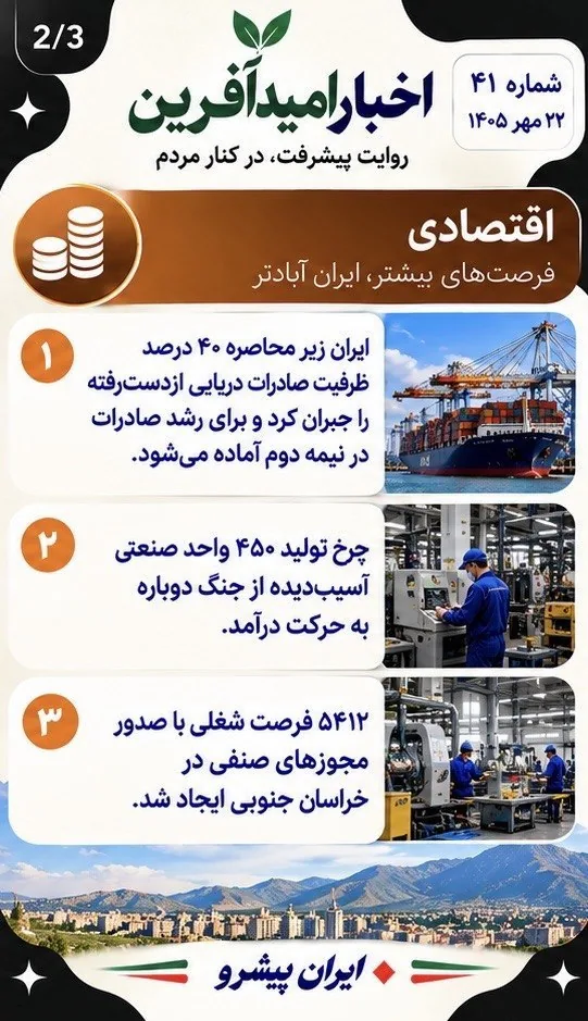 مهم‌ترین اخبار امیدآفرین در ۲۴ ساعت گذشته
