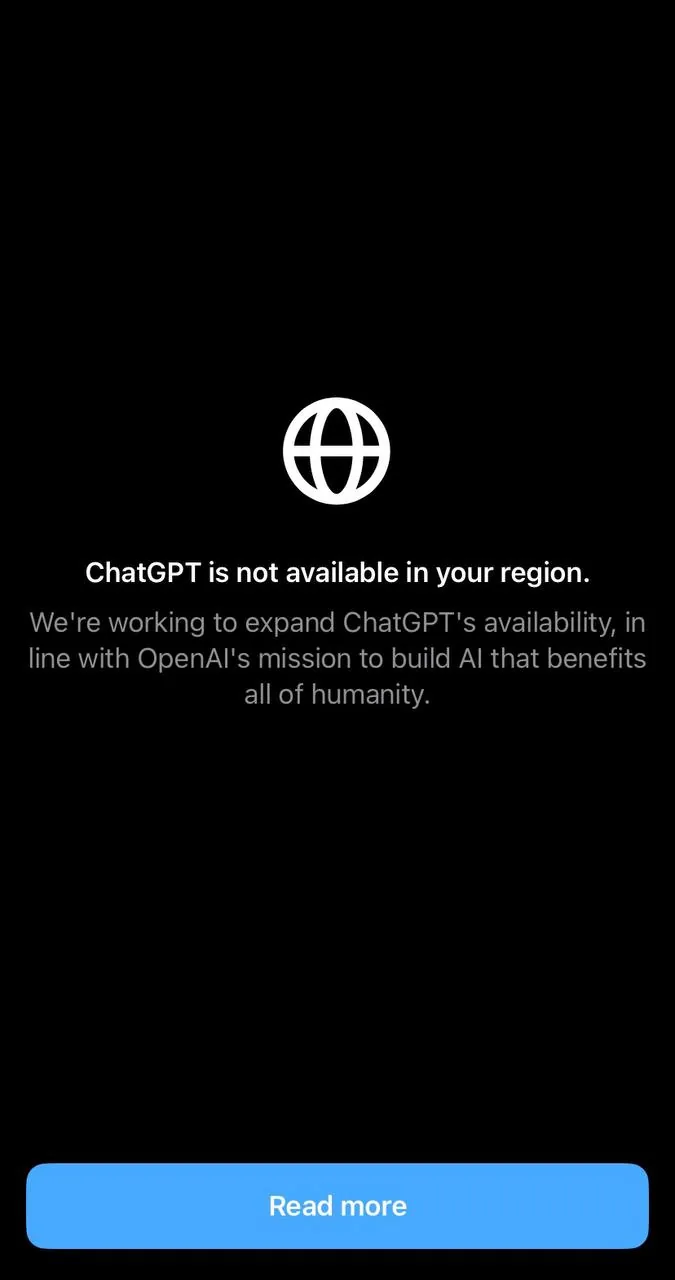 ChatGPT برای ایرانیها از دسترس خارج شده است