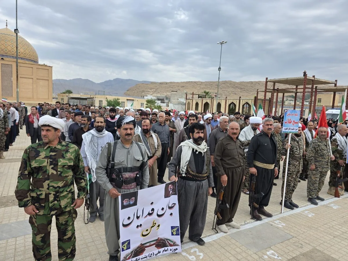 جانفدایان مرزدار سرپلذهاب برای دفاع از ایران به میدان آمدند