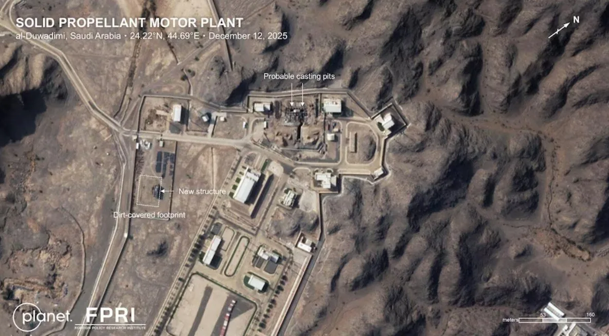 گسترش کارخانه موشکی عربستان برای تولید موشک‌های قدرتمندتر؛ ردپای فناوری چین در تأسیسات جدید ریاض/ موشک‌ها با سوخت جامد می‌تواند تهران را هدف بگیرد