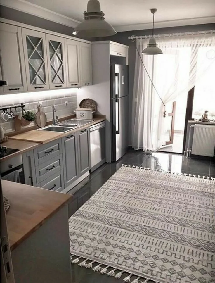 فرش مناسب کابینت طوسی