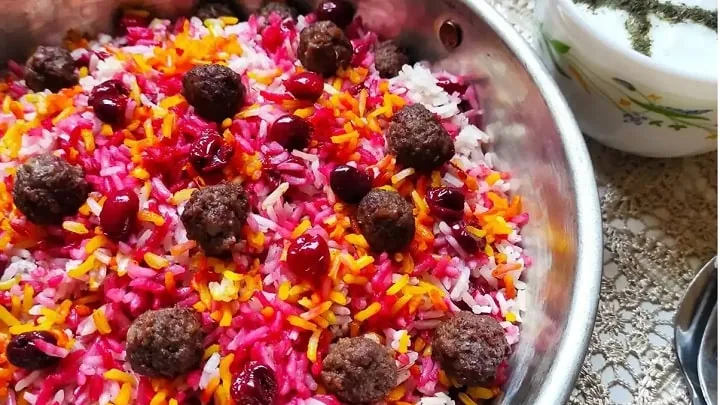 رسپی آلبالو پلو مجلسی