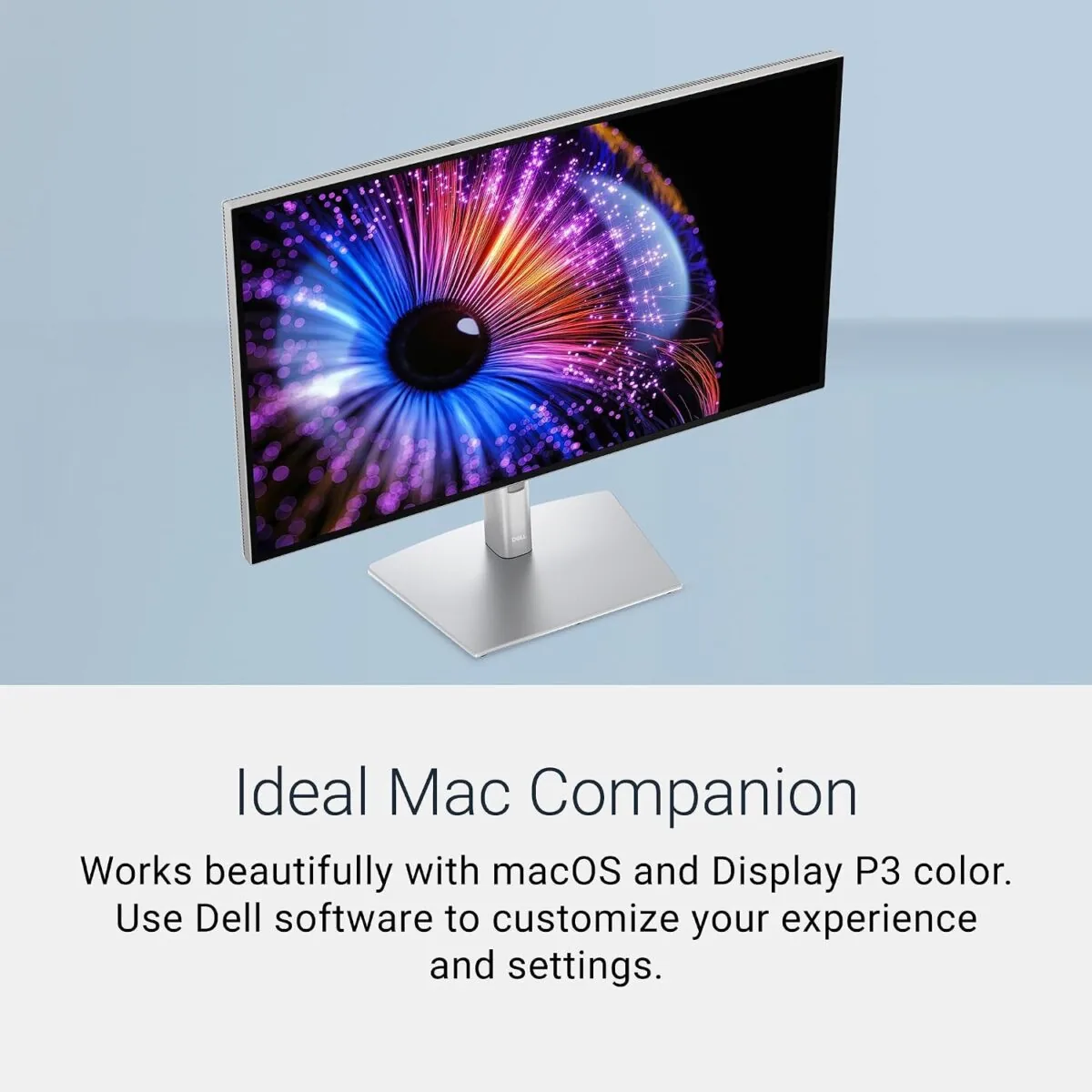 مانیتور حرفه‌ای UltraSharp U3226QER دل با نمایشگر 4K و طراحی نقره‌ای