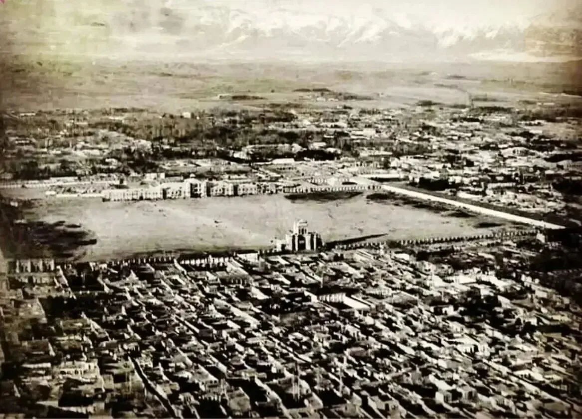 عکس/ تصویر رنگی دیدهنشده از تهران ۱۰۰ سال پیش